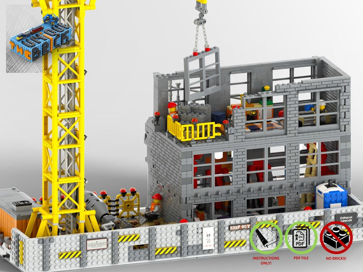 LEGO MOC Modular Building Construction Site – The Unique Brick