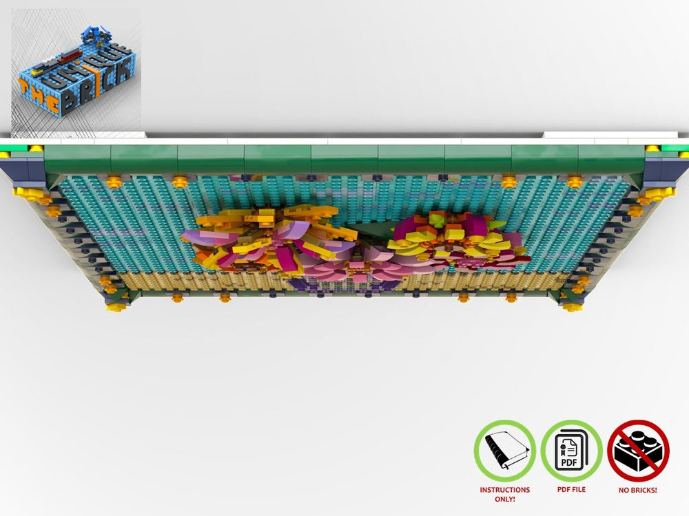 
                  
                    Load image into Gallery viewer, LEGO-MOC - Flowers Picture Frame - The Unique Brick
                  
                