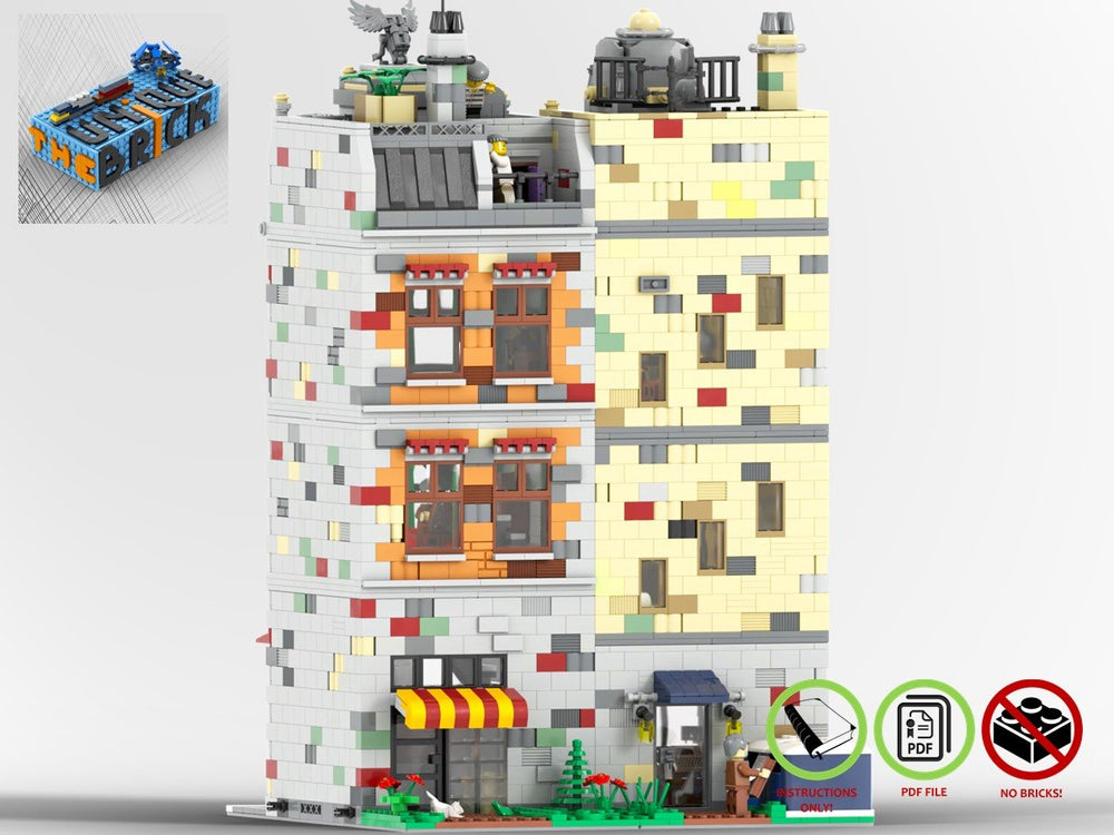 LEGO-MOC - Modular Book Store and Residence House - The 