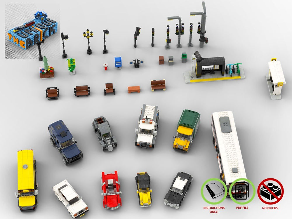 
                  
                    Load image into Gallery viewer, LEGO-MOC - Modular City Essentials Pack - The Unique Brick
                  
                
