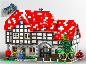 
                  
                    Load image into Gallery viewer, LEGO-MOC - Silver Pot Inn - The Unique Brick
                  
                