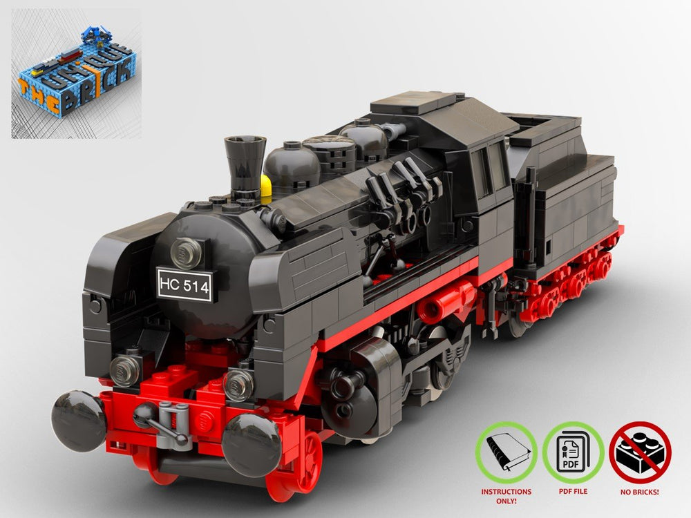 LEGO-MOC - Steam Locomotive (BR-24) - The Unique Brick