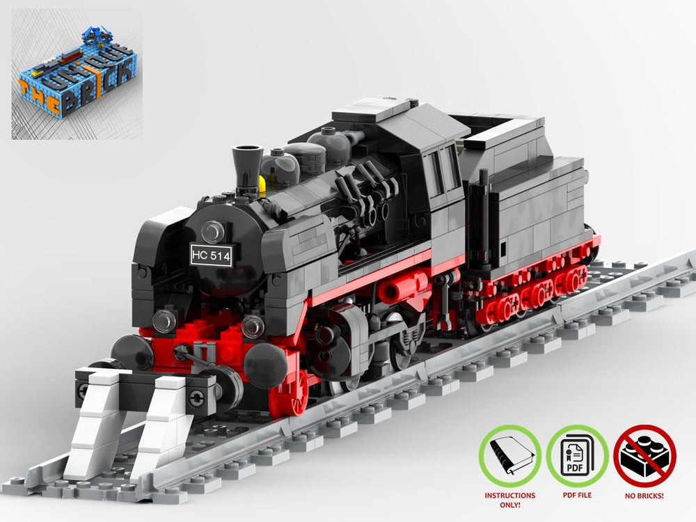 LEGO MOC Train Locomotive Steam, – Unique