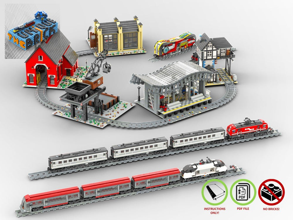 
                  
                    Load image into Gallery viewer, LEGO-MOC - Train Collection - The Unique Brick
                  
                