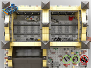
                  
                    Load image into Gallery viewer, LEGO-MOC - Train Engine Shed (Tan) - The Unique Brick
                  
                