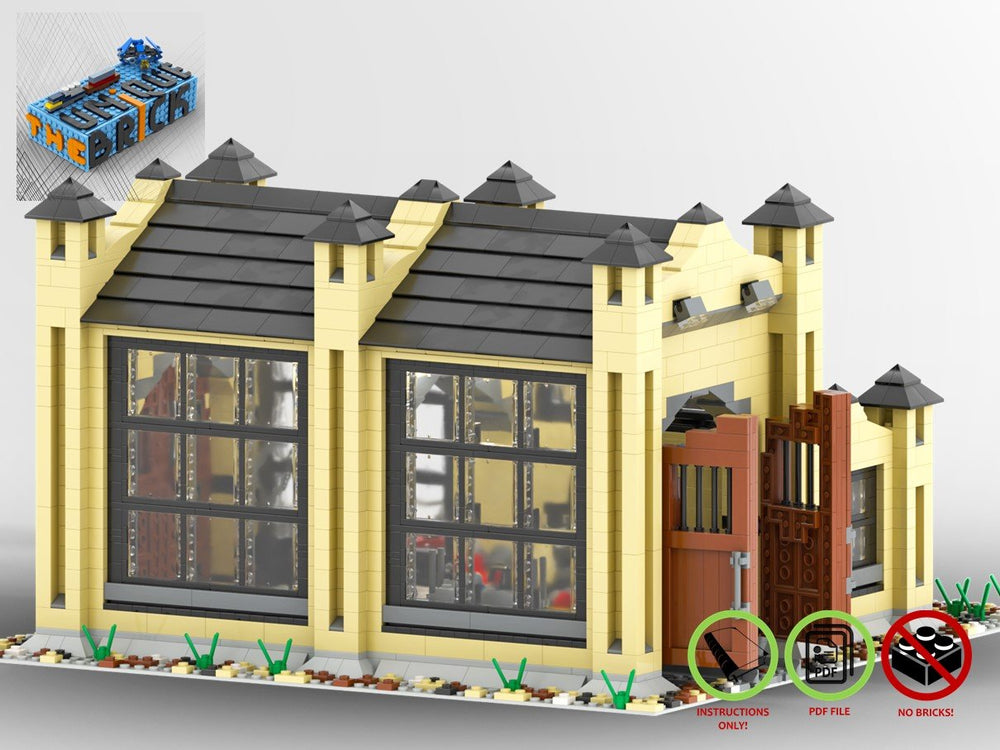 Lego train shed sales moc