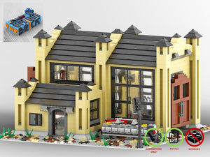 
                  
                    Load image into Gallery viewer, LEGO-MOC - Train Engine Shed (Tan) - The Unique Brick
                  
                