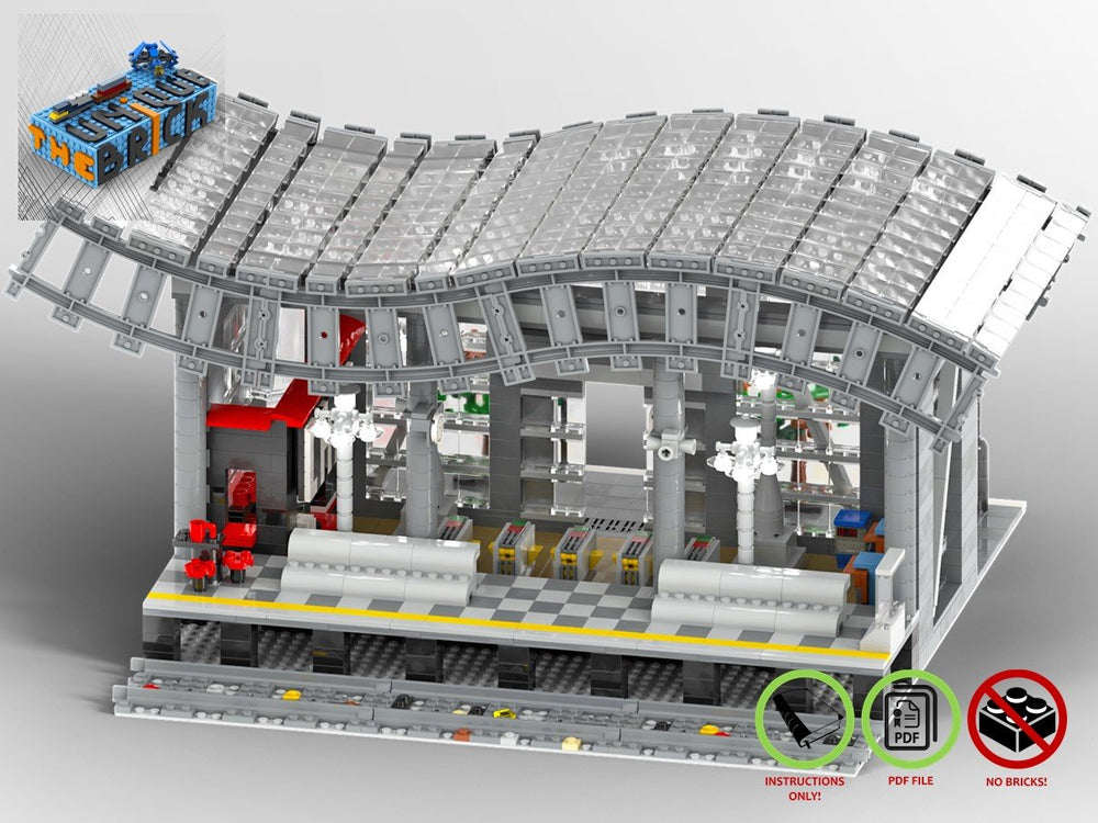 
                  
                    Load image into Gallery viewer, LEGO-MOC - Train Station - The Unique Brick
                  
                