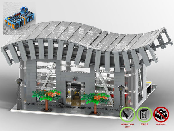 Lego train station moc shop