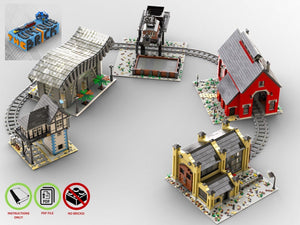 
                  
                    Load image into Gallery viewer, LEGO-MOC - Train Structures Collection - The Unique Brick
                  
                